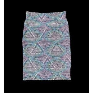 Like New Lularoe Geometric Pastel Cassie Skirt M